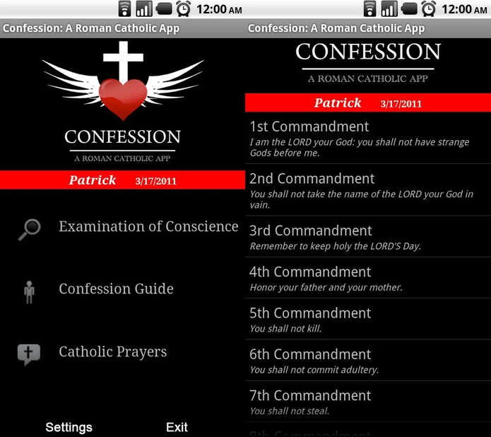 Confession permite que usuários se confessem com o prórpio smartphone (Foto: Divulgação/Confession) 