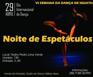 Os espetáculos serão exibidos no próximo dia 29 de Abril no Teatro Municipal Pedro Lima Verde. 
